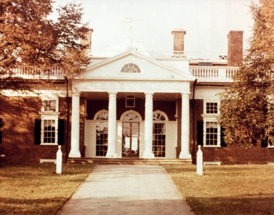 East Front of Monticello, Home of Thomas Jefferson, Built 1772 by American School